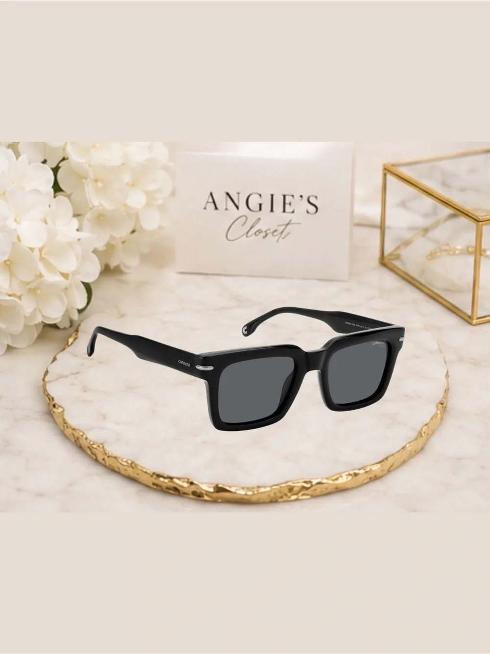 Carrera Black Square-Frame Sunglasses